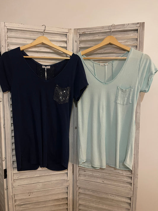 T-Shirt en maille avec motif en strass