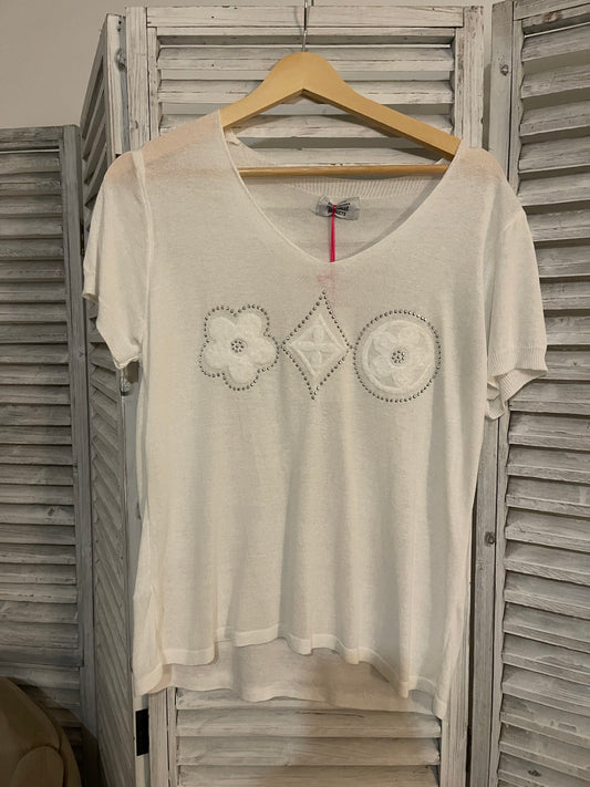T-Shirt en coton avec des motifs